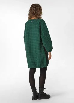 Sale DEHA Houndstooth Oversize Sweatshirt Green Forest Green