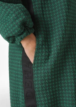 Sale DEHA Houndstooth Oversize Sweatshirt Green Forest Green