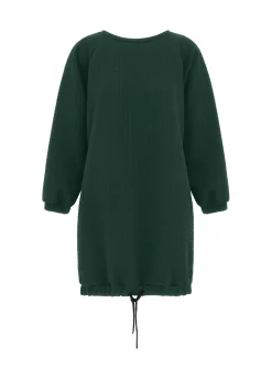 Sale DEHA Houndstooth Oversize Sweatshirt Green Forest Green