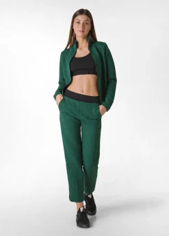 Outlet DEHA Houndstooth Straight Pants Green Forest Green