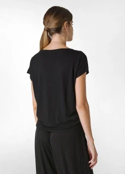 Outlet DEHA Knot Viscose T-Shirt Black