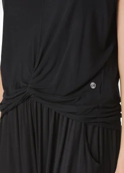 Outlet DEHA Knot Viscose T-Shirt Black
