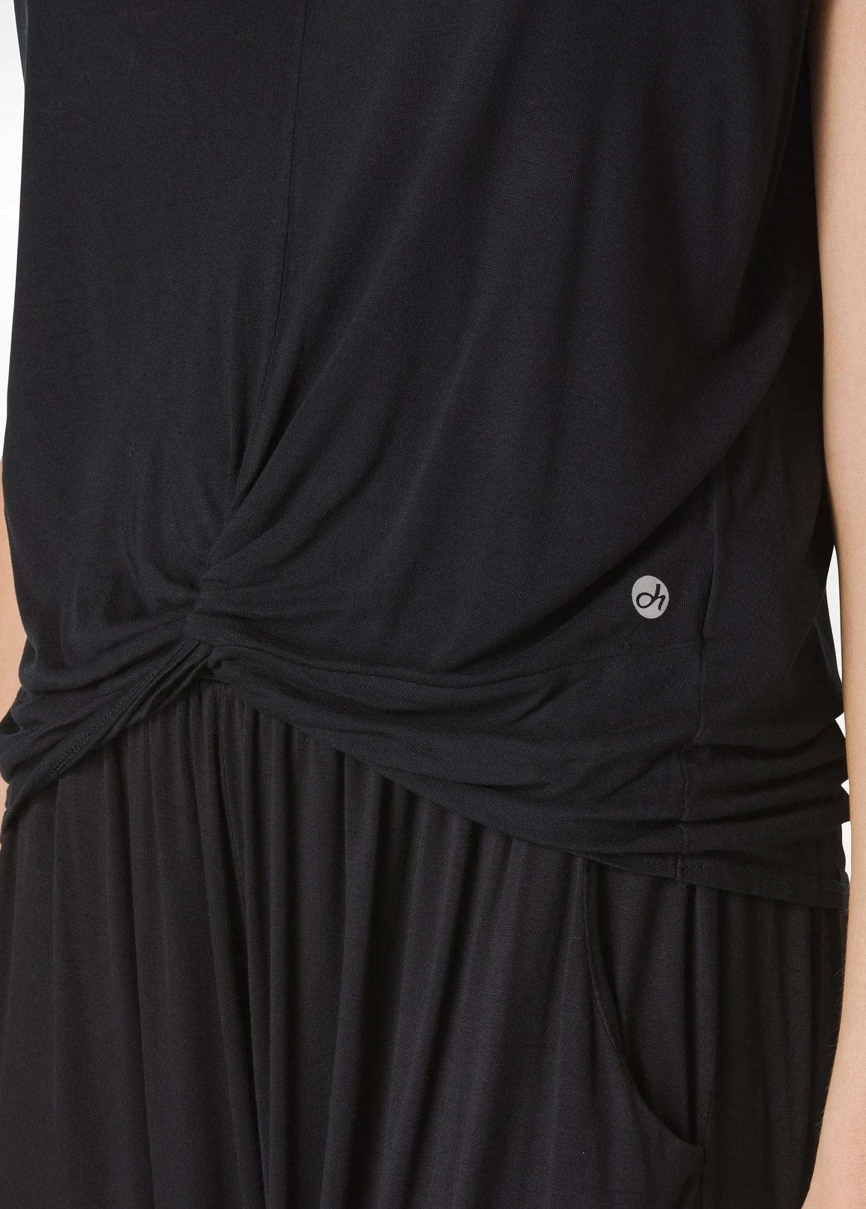 Outlet DEHA Knot Viscose T-Shirt Black