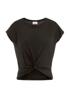 Outlet DEHA Knot Viscose T-Shirt Black