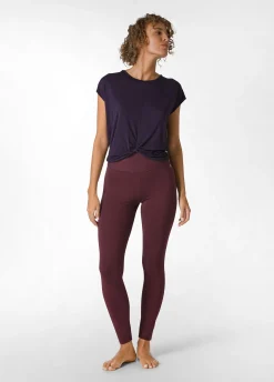 Shop DEHA Knot Viscose T-Shirt Purple Aubergine Violet