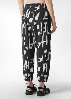 Hot DEHA Lettering Balloon Pants White Milk White