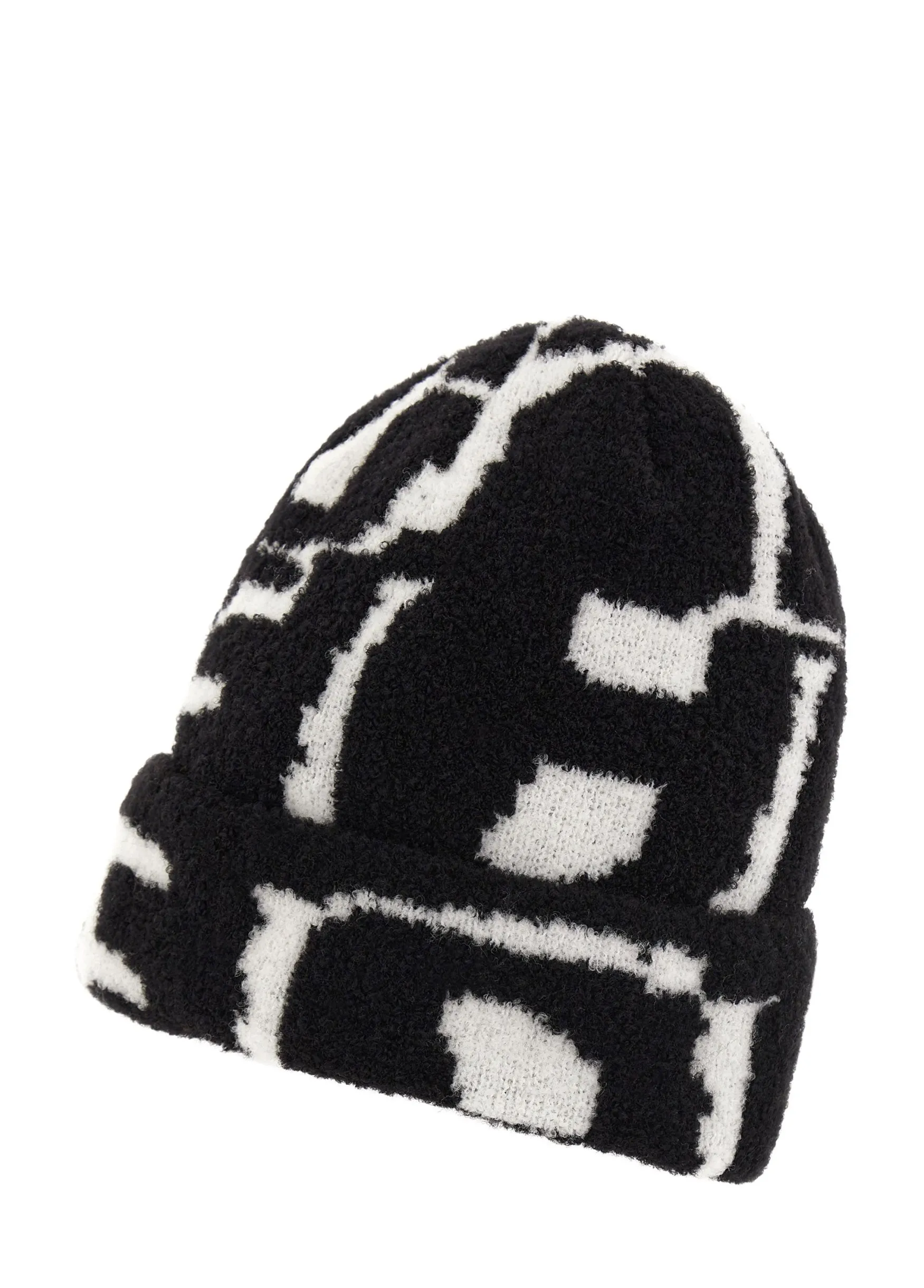 Shop DEHA Lettering Jacquard Beanie Black
