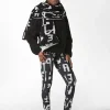 Best DEHA Lettering Jacquard Scarf Black