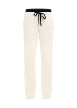 Fashion DEHA Logo Taping Jogger Pants White Milk White