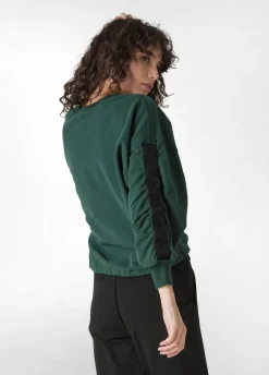 Fashion DEHA Logo Taping Sweatshirt Green Forest Green