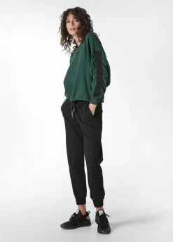 Fashion DEHA Logo Taping Sweatshirt Green Forest Green