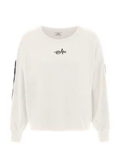 Clearance DEHA Logo Taping Sweatshirt White Milk White