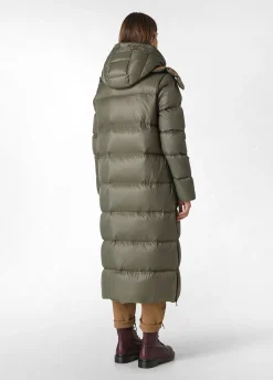 Online DEHA Long Down Jacket Green Olive Green