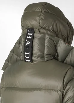 Online DEHA Long Down Jacket Green Olive Green