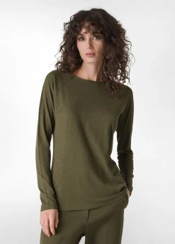 Flash Sale DEHA Long Sleeves T-Shirt Green Olive Green