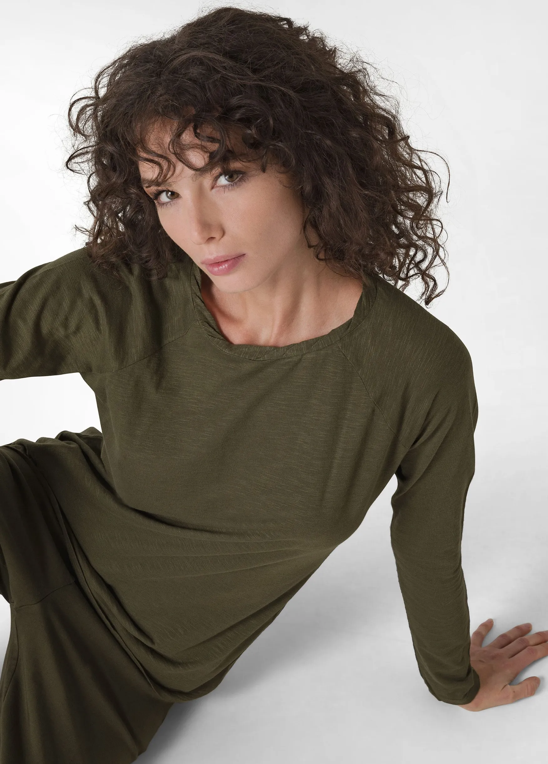 Flash Sale DEHA Long Sleeves T-Shirt Green Olive Green