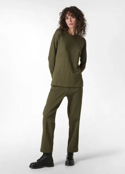 Flash Sale DEHA Long Sleeves T-Shirt Green Olive Green