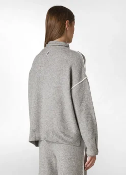 Shop DEHA Lounge Loose Sweater Grey Grey Melange