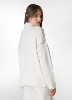 Fashion DEHA Lounge Loose Sweater White Milk White