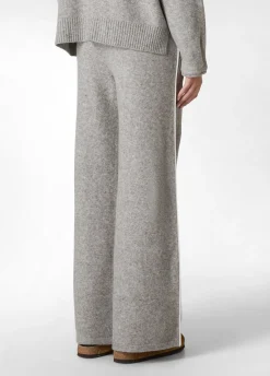 Store DEHA Lounge Wide Leg Knitted Pants Grey Grey Melange