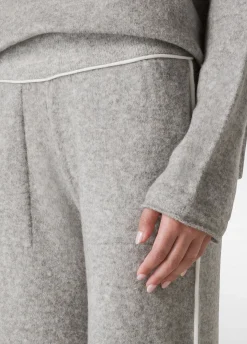 Store DEHA Lounge Wide Leg Knitted Pants Grey Grey Melange