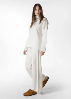 Online DEHA Lounge Wide Leg Knitted Pants White Milk White