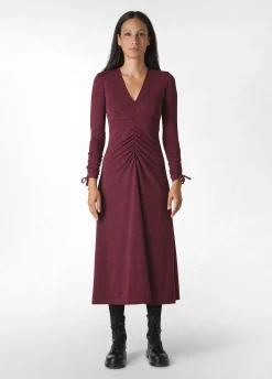 Flash Sale DEHA Lurex Long Dress Red Bordeaux