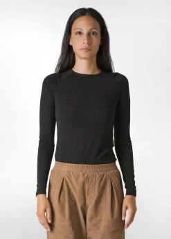 New DEHA Lurex Long Sleeves T-Shirt Black