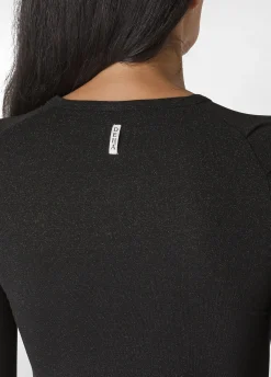 New DEHA Lurex Long Sleeves T-Shirt Black