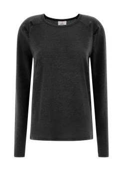 New DEHA Lurex Long Sleeves T-Shirt Black