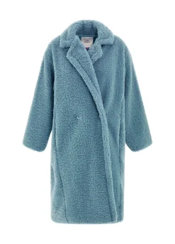 Outlet DEHA Lurex Teddy Coat Blue Midblue