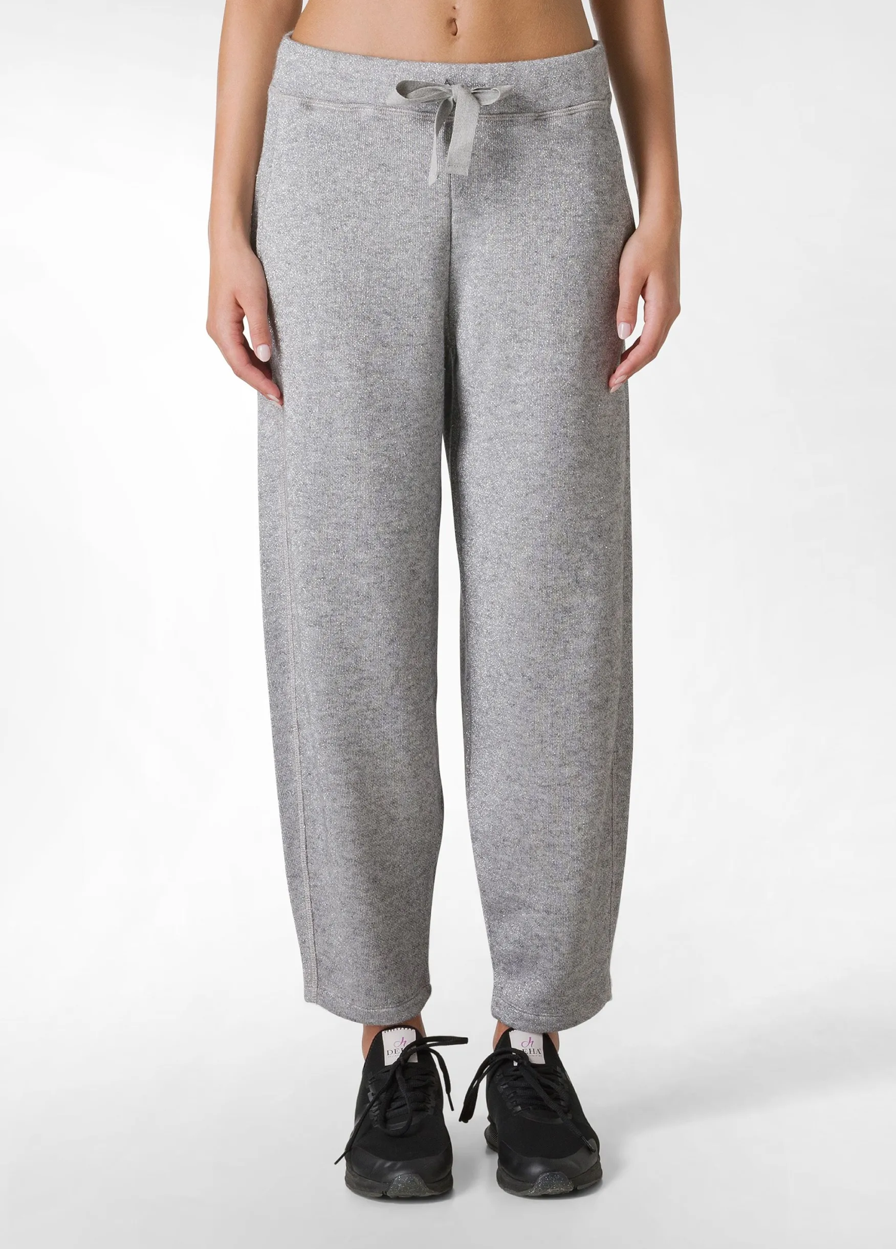 Sale DEHA Lurex Wide-Leg Pants Grey Grey Melange