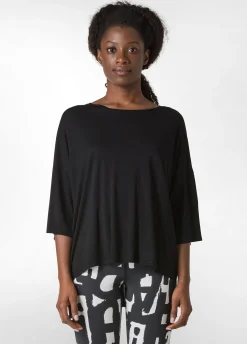 Hot DEHA Oversize Viscose T-Shirt Black