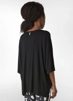 Hot DEHA Oversize Viscose T-Shirt Black