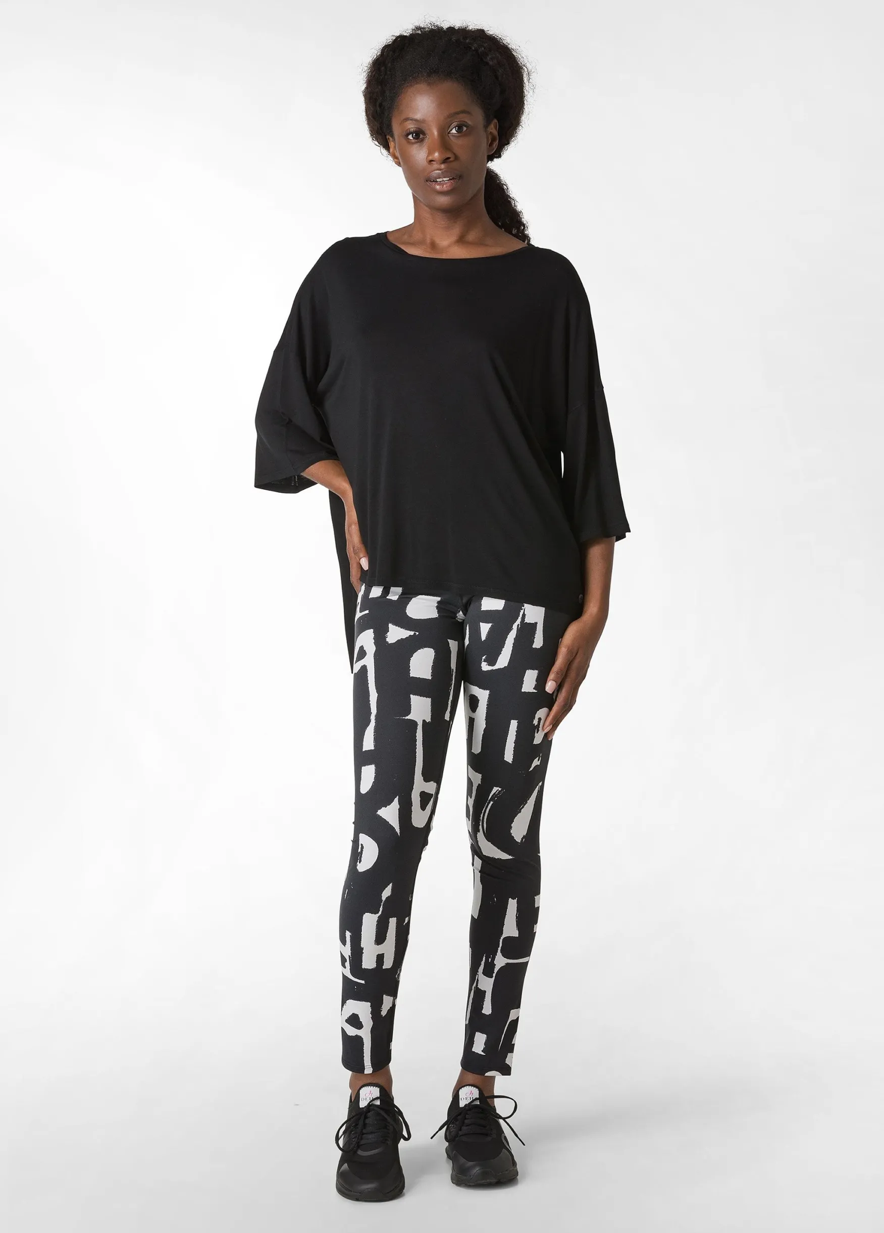 Hot DEHA Oversize Viscose T-Shirt Black