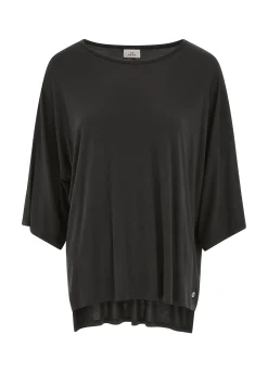 Hot DEHA Oversize Viscose T-Shirt Black