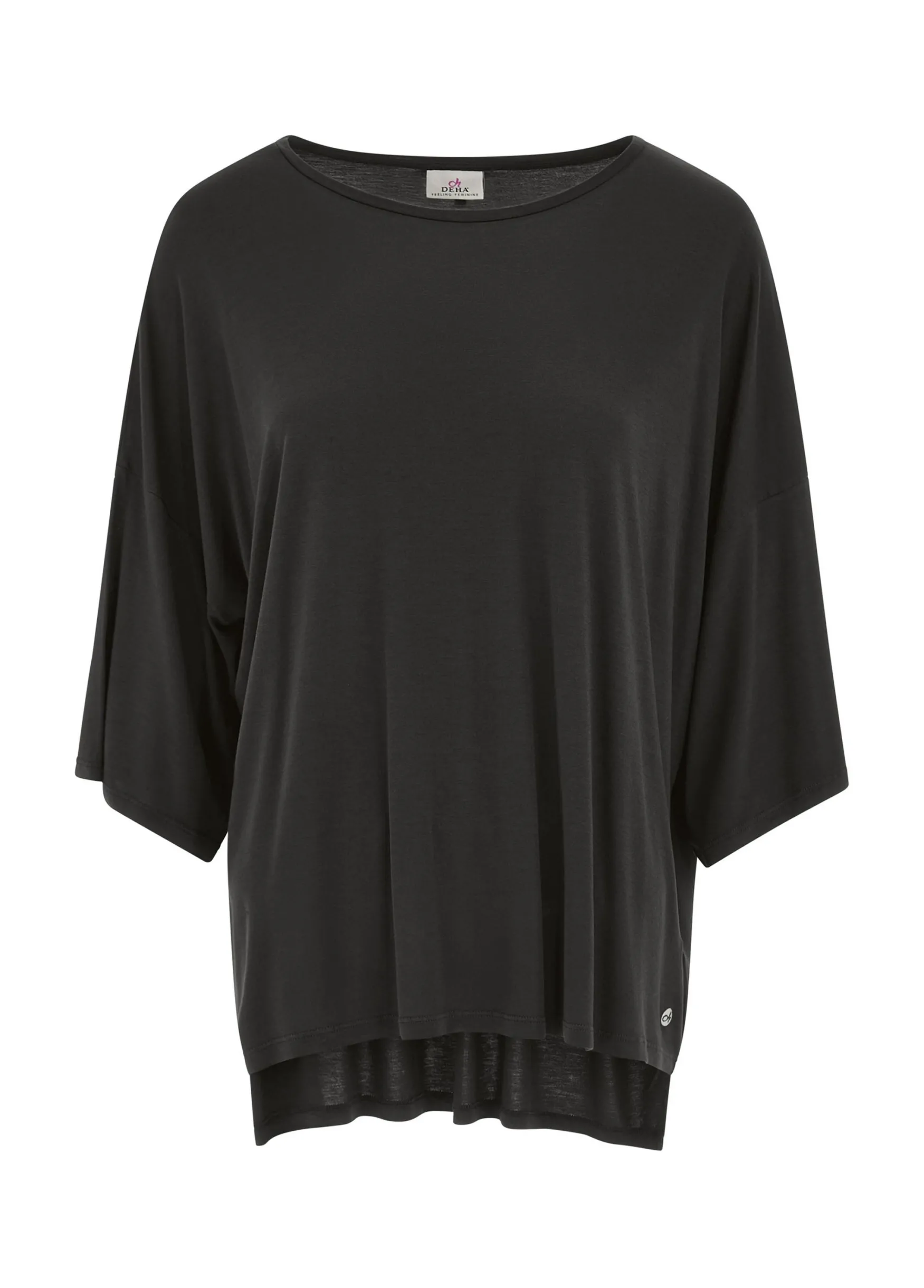Hot DEHA Oversize Viscose T-Shirt Black
