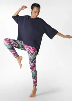 New DEHA Oversize Viscose T-Shirt Blue Blue Night