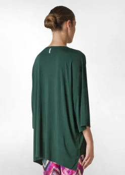 Cheap DEHA Oversize Viscose T-Shirt Green Forest Green