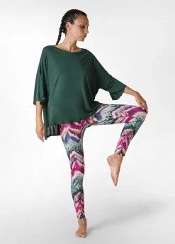 Cheap DEHA Oversize Viscose T-Shirt Green Forest Green