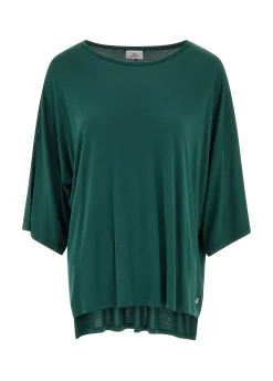 Cheap DEHA Oversize Viscose T-Shirt Green Forest Green