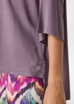 Discount DEHA Oversize Viscose T-Shirt Purple Mauve Violet