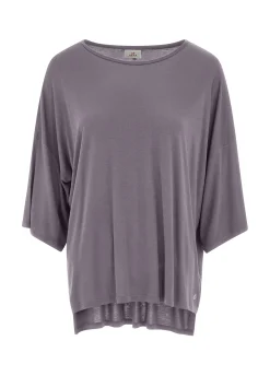 Discount DEHA Oversize Viscose T-Shirt Purple Mauve Violet