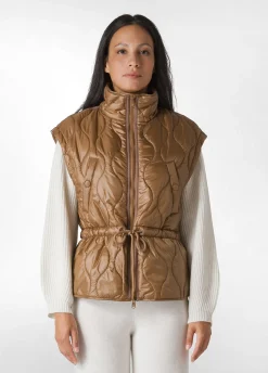 Outlet DEHA Padded Vest Brown Biscuit Brown