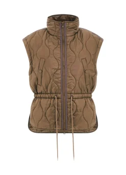 Outlet DEHA Padded Vest Brown Biscuit Brown