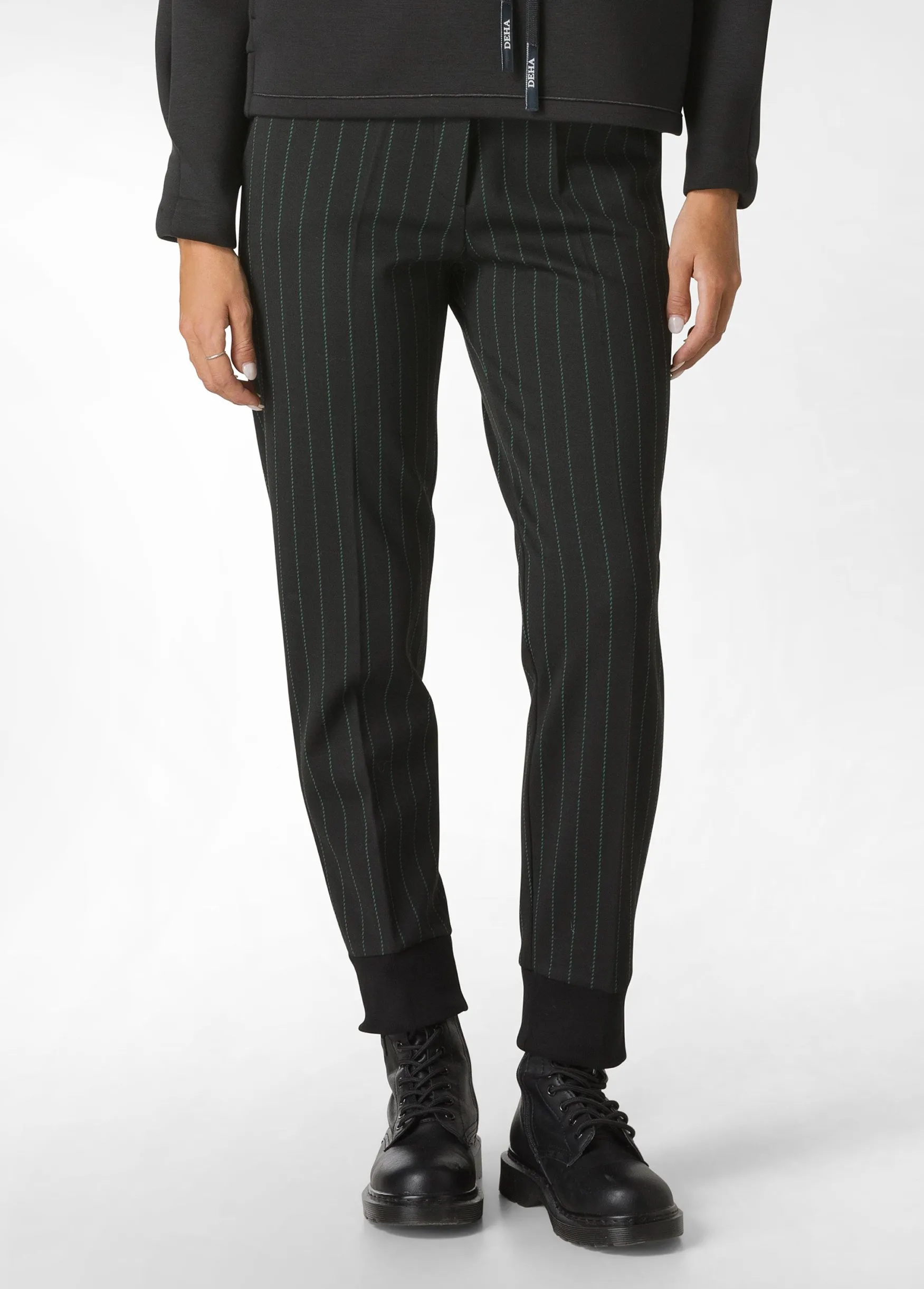 Best DEHA Pinstriped Jogger Pants Black