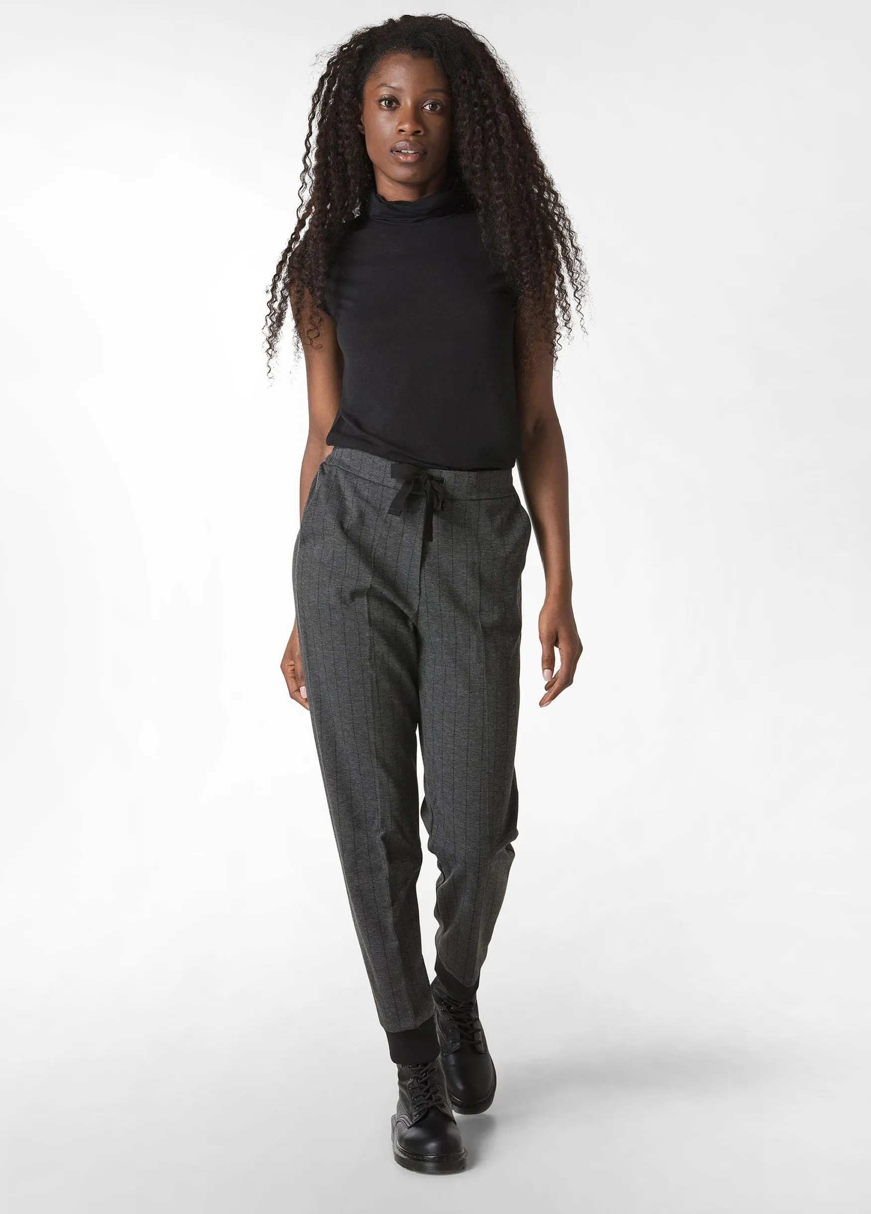 Store DEHA Pinstriped Jogger Pants Grey Dark Grey Mel