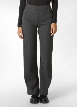 New DEHA Pinstriped Wide Leg Pants Grey Dark Grey Mel