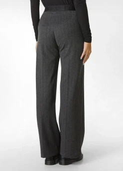 New DEHA Pinstriped Wide Leg Pants Grey Dark Grey Mel