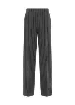 New DEHA Pinstriped Wide Leg Pants Grey Dark Grey Mel